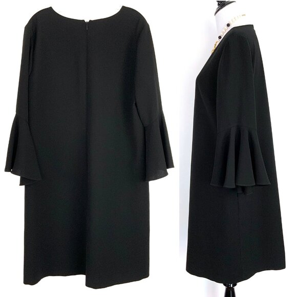 Lafayette 148 New York Holly Bell-Sleeve Shift Dress. - Picture 12 of 16